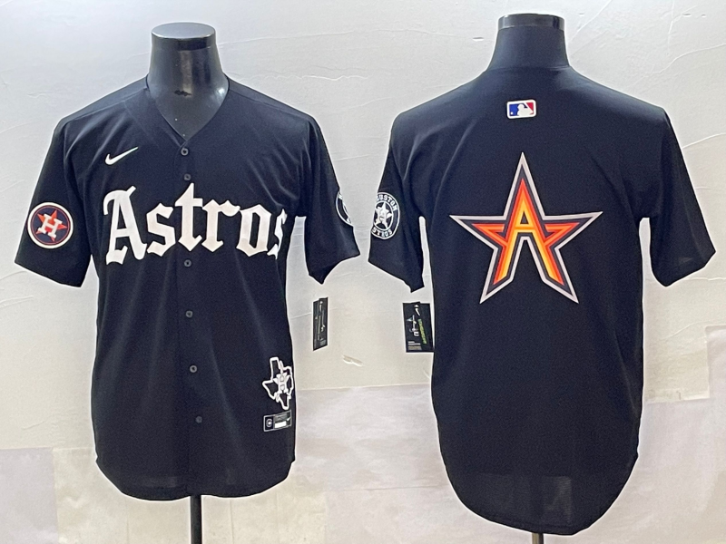 Men Houston Astros blank black MLB Nike 2025 jersey style 20